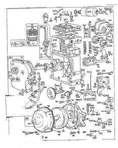Replacement Parts Diagram and Parts List for 190400-190499 0010 - 0070 Briggs and Stratton Engine